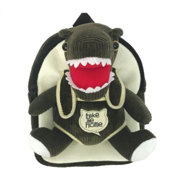 Ghiozdan pentru gradinita BABY ANIMALS, HIPPO, compartiment cu fermoar, maner transport, textil si plus Ghiozdan pentru gradinita BABY ANIMALS, HIPPO, compartiment cu fermoar, maner transport, textil si plus